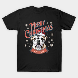 Bulldog Merry Christmas T-Shirt